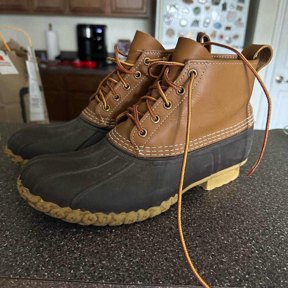 LL Bean - Men's Bean Boots, 6" - Tan/Brown - Sz 9